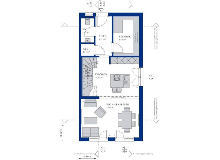 Doppelhaushälfte zum Kauf 433.573 € 5 Zimmer 114 m² 313 m² Grundstück Schultendorf Gladbeck 45966