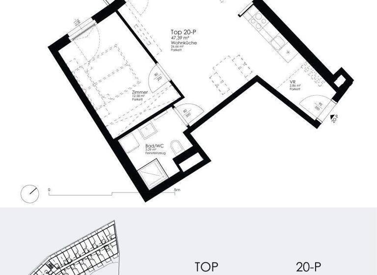 Wohnung zur Miete 803 € 2 Zimmer 47,4 m² 2. Geschoss frei ab 01.07.2026 Kaisermühlenstraße 8 Wien 1220