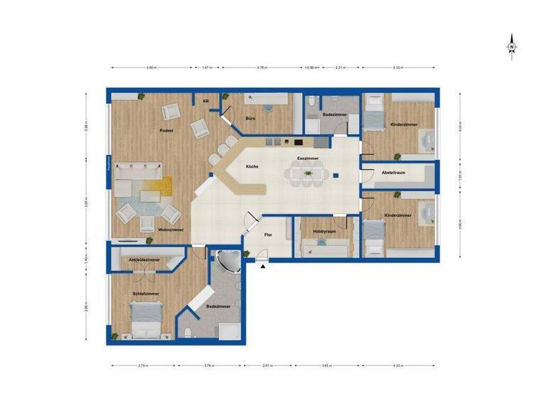 Wohnung zum Kauf 450.000 € 7 Zimmer 225 m² frei ab sofort Zentrum Chemnitz 09111