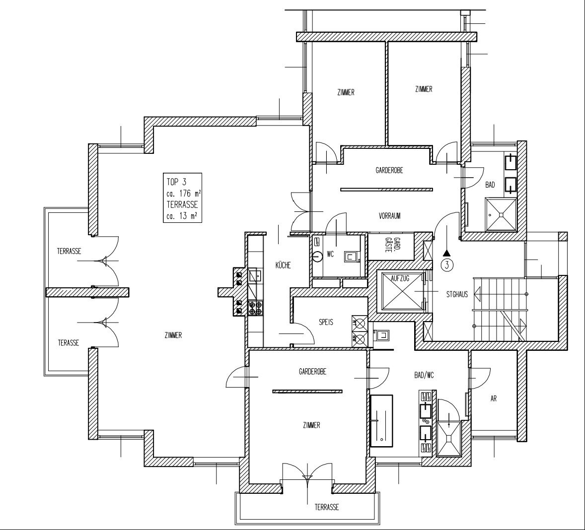 Wohnung zur Miete 2.599 € 4 Zimmer 176,3 m²<br/>Wohnfläche Wien 1190