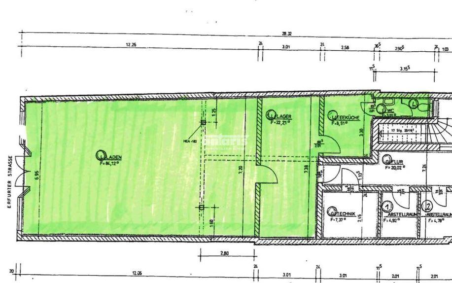 Ladenfläche zur Miete 23 € 118 m²<br/>Verkaufsfläche Mitte Gotha 99867