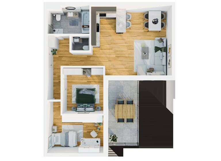 Wohnung zum Kauf - Neubau 370.000 € 3 Zimmer 79 m²<br/>Wohnfläche 1.<br/>Geschoss Nieder-Roden Rodgau 63110