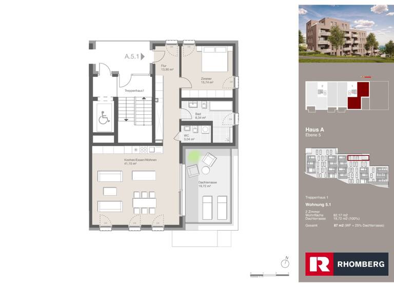 Wohnung zum Kauf - Erstbezug 619.000 € 2 Zimmer 87,1 m² Ostrachweg 12 Halde Kempten 87439