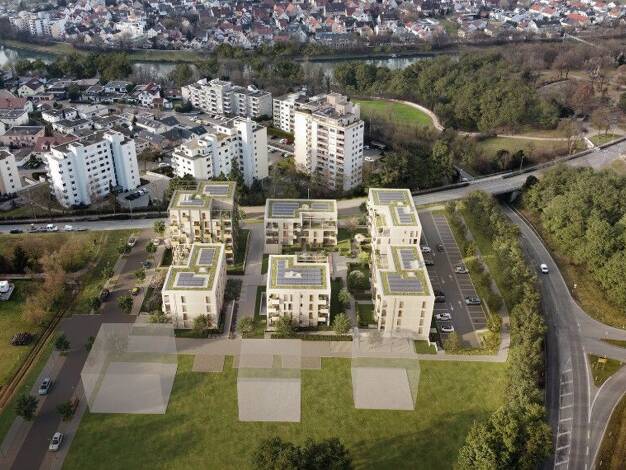 Wohnung zum Kauf - Neubau 428.500 € 3 Zimmer 65,5 m² Planetenallee 1 - 3 Neckarrems Remseck am Neckar 71686