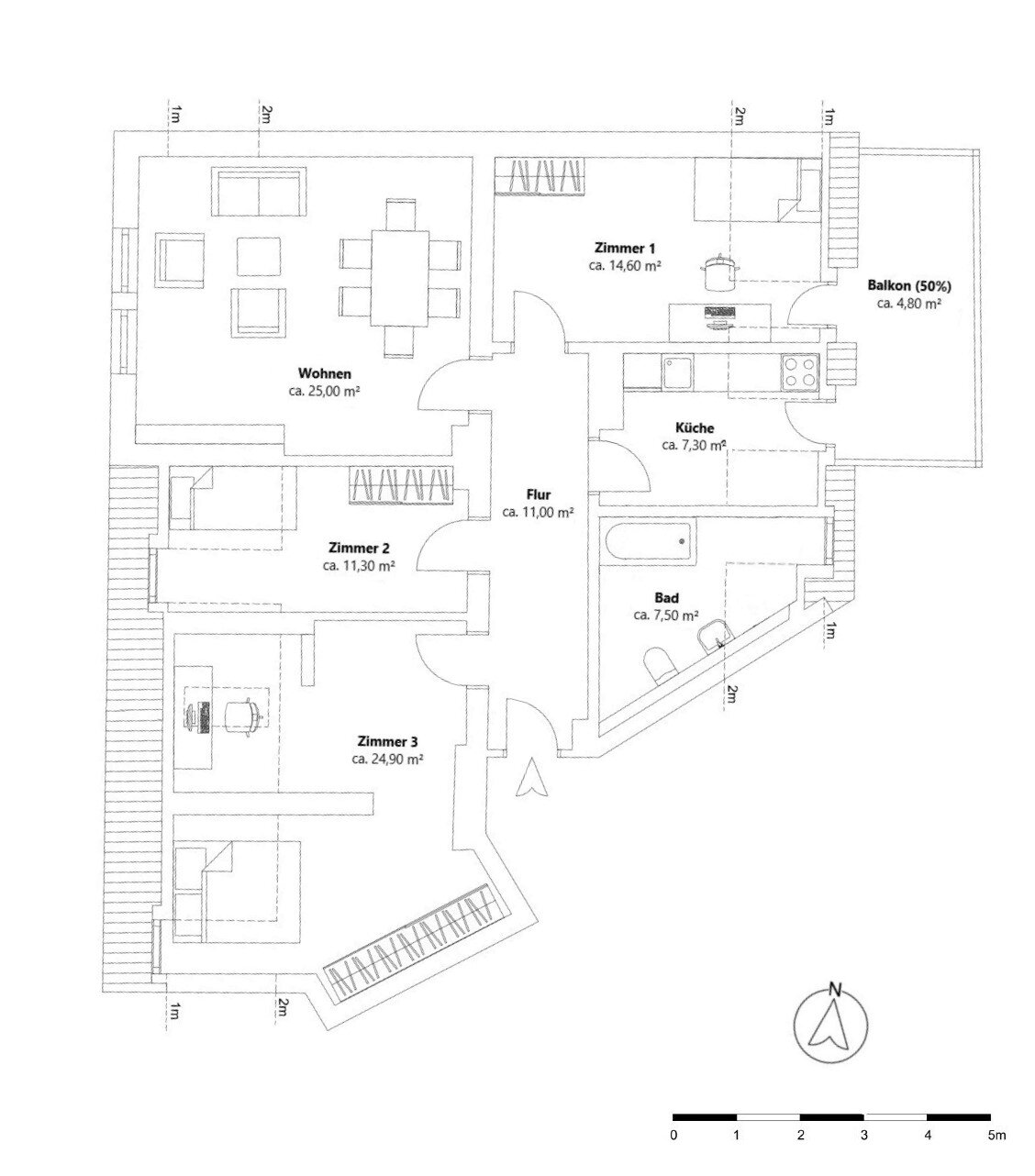 Wohnung zum Kauf provisionsfrei 719.000 € 4 Zimmer 106,4 m²<br/>Wohnfläche 4.<br/>Geschoss ab sofort<br/>Verfügbarkeit Am Schäfflerbach Augsburg 86153