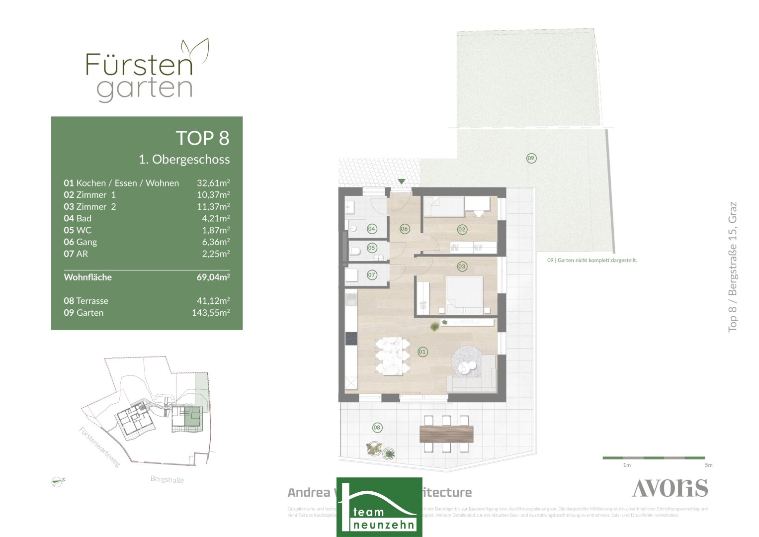 Wohnung zum Kauf provisionsfrei 448.306 € 3 Zimmer 69,7 m²<br/>Wohnfläche 1.<br/>Geschoss Bergstraße 15 Eggenberg Graz 8020