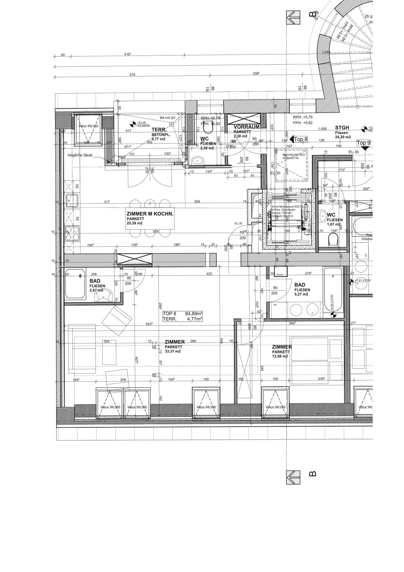 Wohnung zur Miete 1.528 € 2,5 Zimmer 84,9 m²<br/>Wohnfläche 6.<br/>Geschoss Wien, Mariahilf 1060