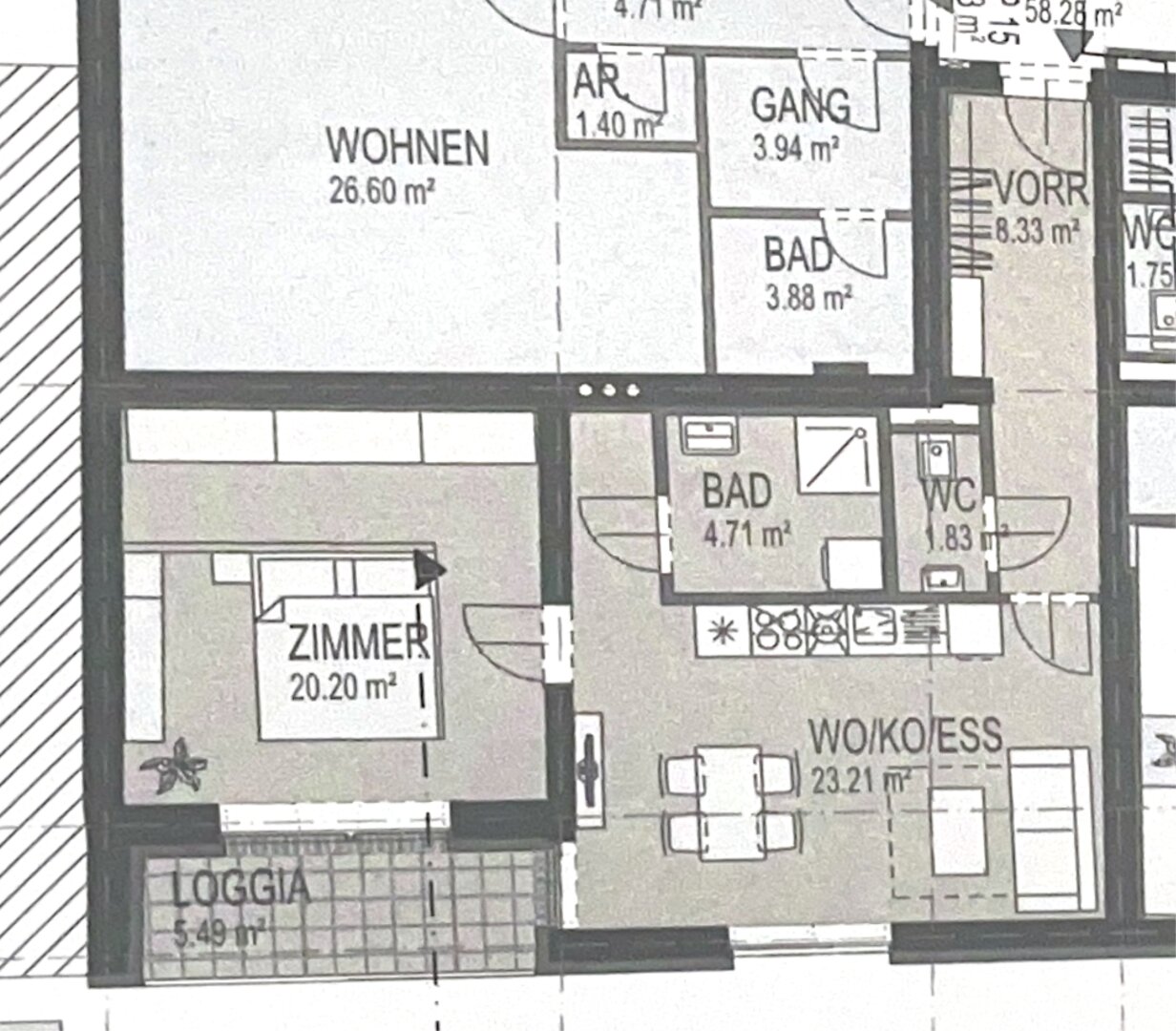 Wohnung zur Miete 419 € 2 Zimmer 58,3 m²<br/>Wohnfläche 3.<br/>Geschoss Eggenberg Graz 8020