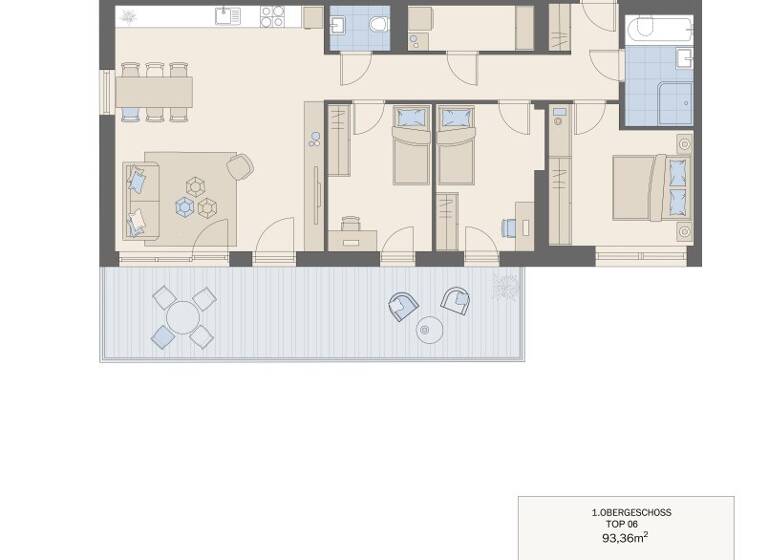 Wohnung zum Kauf - Erstbezug 559.550 € 4 Zimmer 96,4 m² 1. Geschoss frei ab 01.08.2026 Peterstalstraße Sankt Peter Graz 8042