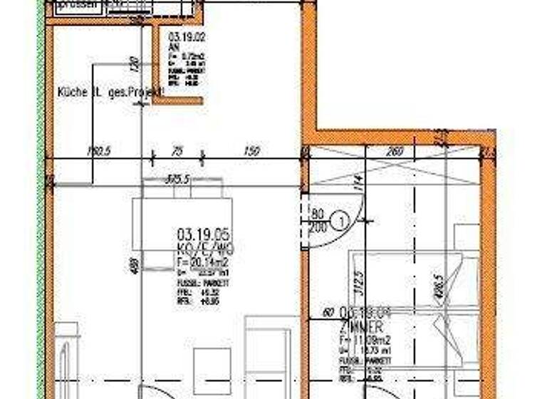 Wohnung zur Miete 520 € 2 Zimmer 3. Geschoss Mitterstraße Puntigam Graz 8055