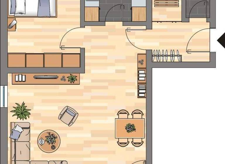 Wohnung zur Miete 529 € 2 Zimmer 61,9 m² 1. Geschoss Brieger Weg 10 Westhagen Wolfsburg 38444