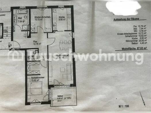 Wohnung zur Miete Tauschwohnung 800 € 3 Zimmer 89 m² 2. Geschoss Pieschen-Nord/Trachenberge Dresden 01127