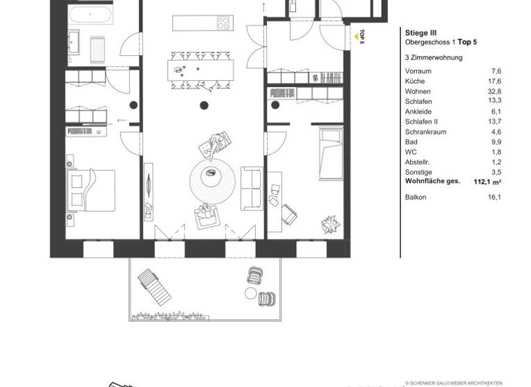 Wohnung zum Kauf - Erstbezug 983.330 € 3 Zimmer 111,4 m² 1. Geschoss Apostelgasse Wien 1030