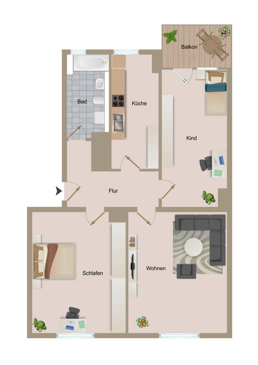 Wohnung – Leipzig, Nordwest - Ansicht 2