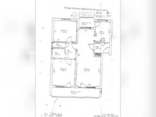 Wohnung zur Miete Tauschwohnung 1.600 € 3 Zimmer 80 m² 1. Geschoss Hadern München 80689