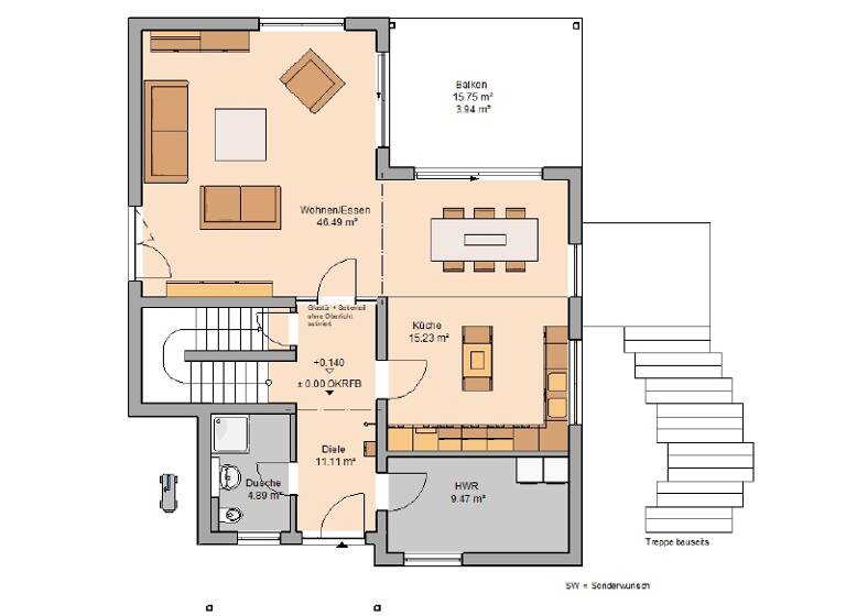 Einfamilienhaus zum Kauf provisionsfrei 988.900 € 7 Zimmer 241 m² 620.000.000 m² Grundstück Porstendorf Jena-Neuengönna 07778