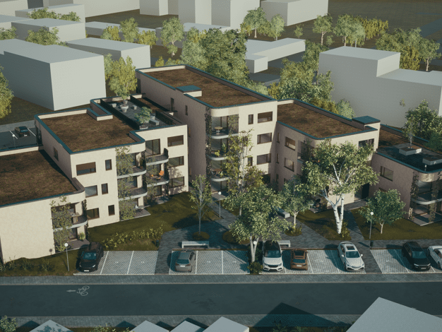 Terrassenwohnung zum Kauf - Neubau provisionsfrei 3 Zimmer 86,3 m² EG Heilsbronn 91560