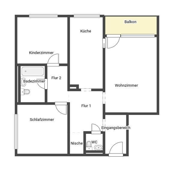 Wohnung zur Miete 709 € 3 Zimmer 74 m²<br/>Wohnfläche EG<br/>Geschoss 01.01.2025<br/>Verfügbarkeit Naumburger Straße 14 Karthause Flugfeld 1 Koblenz 56075