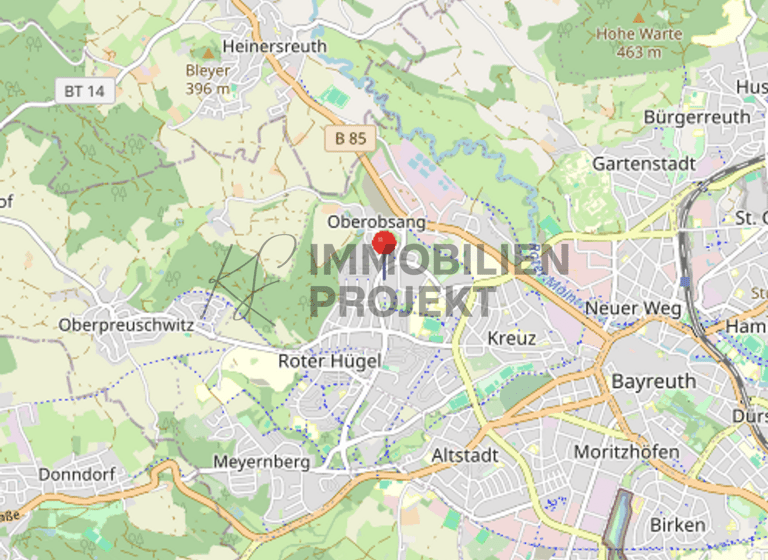 Wohnung zum Kauf 145.750 € 2 Zimmer 55,7 m²<br/>Wohnfläche 6.<br/>Geschoss Meranierring 28 Roter Hügel Bayreuth 95445