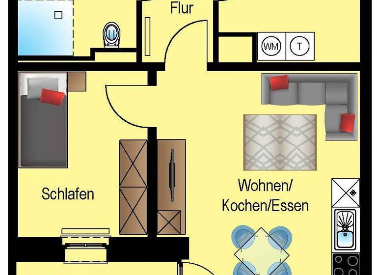 Wohnung zur Miete - Erstbezug 950 € 2 Zimmer 49,9 m² 6 Geschosse frei ab sofort Morgenleite Chemnitz 09122