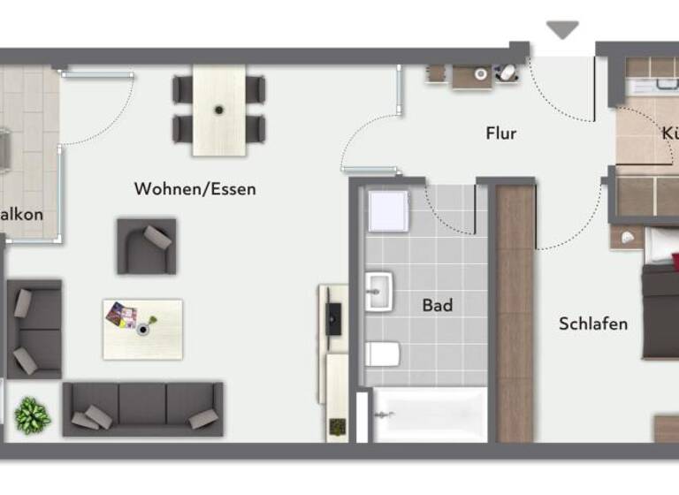 Wohnung zum Kauf 185.000 € 2 Zimmer 62 m² Hochdorf 73269