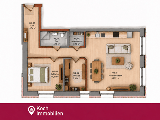 Wohnung zum Kauf - Erstbezug 389.000 € 3 Zimmer 79,6 m² Aachen Aachen - Mitte 52074