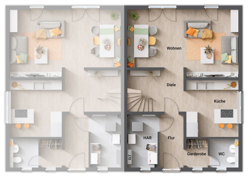 Doppelhaushälfte zum Kauf provisionsfrei 429.880 € 4 Zimmer 128 m²<br/>Wohnfläche 250 m²<br/>Grundstück Hördt 76771