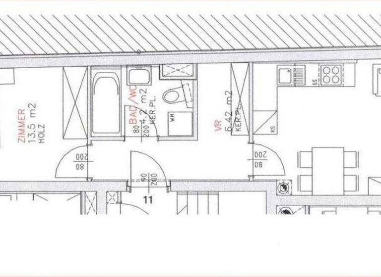 Wohnung zum Kauf provisionsfrei 294.300 € 2 Zimmer 42 m² 2. Geschoss Halbgasse 26 Wien 1070