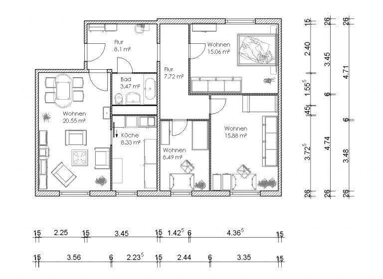 Wohnung zur Miete 486 € 4 Zimmer 88,4 m² 3. Geschoss frei ab 01.04.2026 Charlottenstraße 18 Neue Neustadt Magdeburg 39124