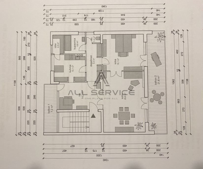 Wohnung zum Kauf 260.000 € 3 Zimmer 95 m²<br/>Wohnfläche 1.<br/>Geschoss Maksimir center