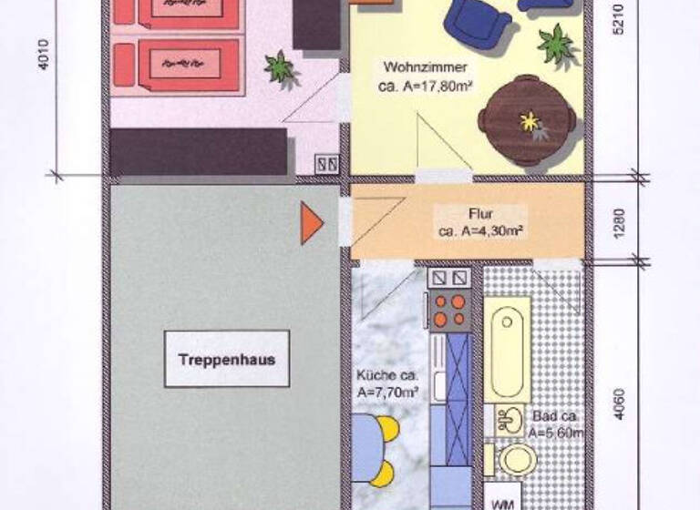 Wohnung zur Miete 326 € 2 Zimmer 50,9 m² 1. Geschoss Professor-Willkomm-Str. 9d Limbach-Oberfrohna 09212