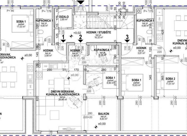 Wohnung zum Kauf 193.500 € 2 Zimmer 52 m² 1. Geschoss Povljana