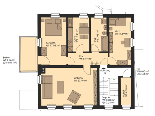 Wohnung zur Miete 580 € 3 Zimmer 95 m² frei ab 01.03.2026 Kurze Gasse 5 Mühlhausen Mühlhausen/Thüringen 99974