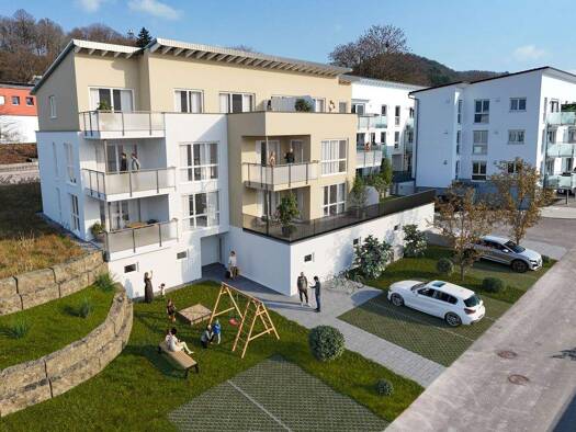 Terrassenwohnung zum Kauf provisionsfrei 339.900 € 2 Zimmer 68,1 m² frei ab 01.01.2028 Elsterweg Michelbach Michelbach an der Bilz 74544