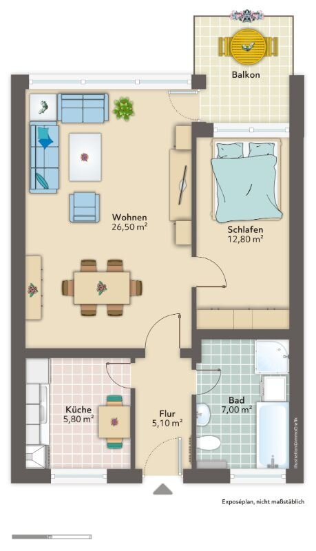 Wohnung zur Miete 400 € 2 Zimmer 57 m²<br/>Wohnfläche 4.<br/>Geschoss 01.03.2025<br/>Verfügbarkeit Eisenbahnstraße 14 Klushof Bremerhaven 27580