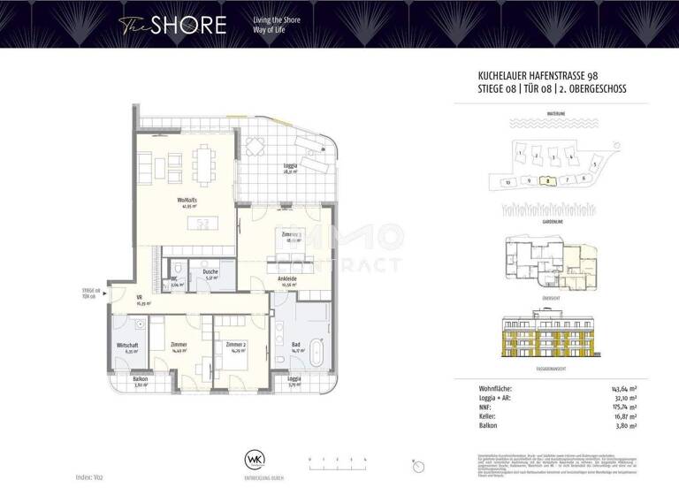 Wohnung zum Kauf - Erstbezug 1.100.000 € 4 Zimmer 143,7 m² 2. Geschoss Wien 1190