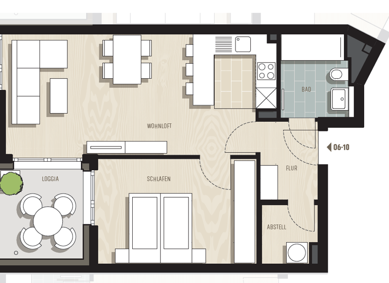 Wohnung zum Kauf - Erstbezug provisionsfrei 255.600 € 2 Zimmer 54,1 m² 1. Geschoss Cotta Dresden 01157