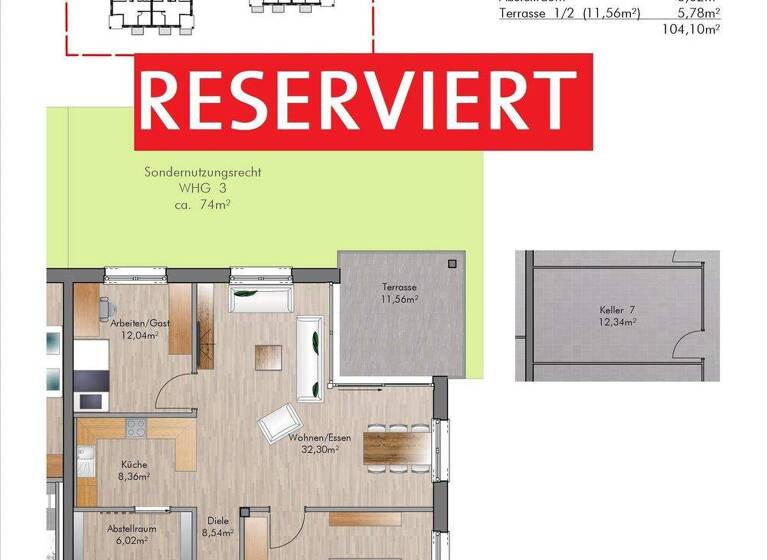 Wohnung zum Kauf - Erstbezug provisionsfrei 425.000 € 3 Zimmer 104,1 m² Nunkirchen Wadern 66687