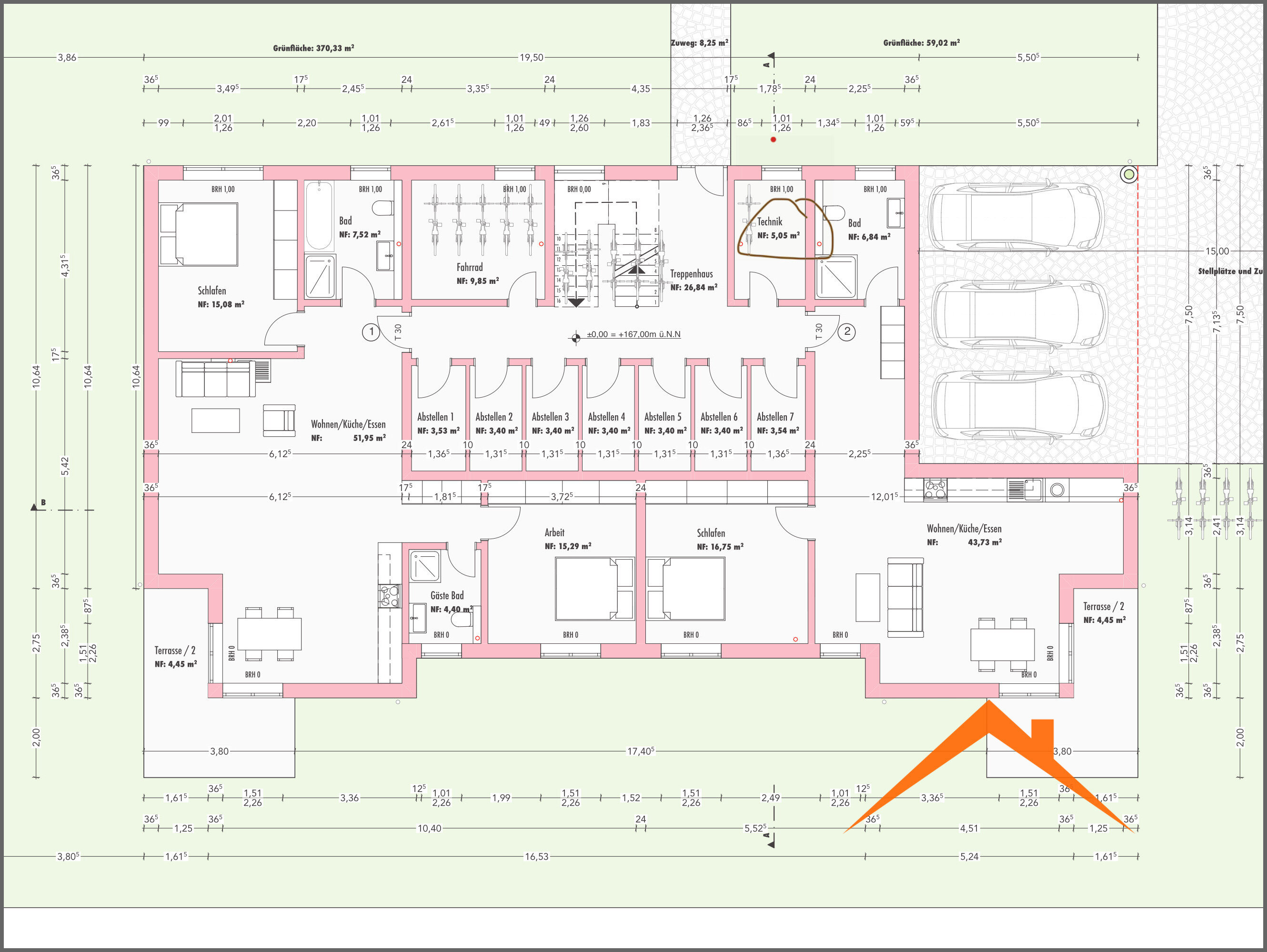 Penthouse zum Kauf provisionsfrei 497.534 € 3 Zimmer 113,4 m²<br/>Wohnfläche Rosengarten Kassel 34132