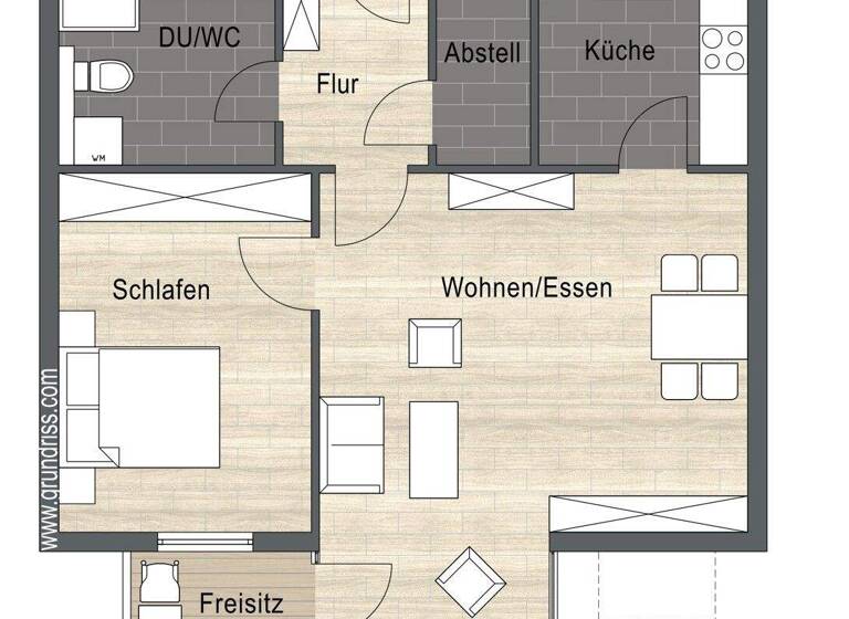 Wohnung zum Kauf 220.000 € 2 Zimmer 62 m² EG Gundelsheim 74831