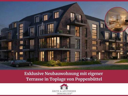 Wohnung zum Kauf - Erstbezug 569.000 € 3 Zimmer 74,4 m² Poppenbüttel Hamburg 22399