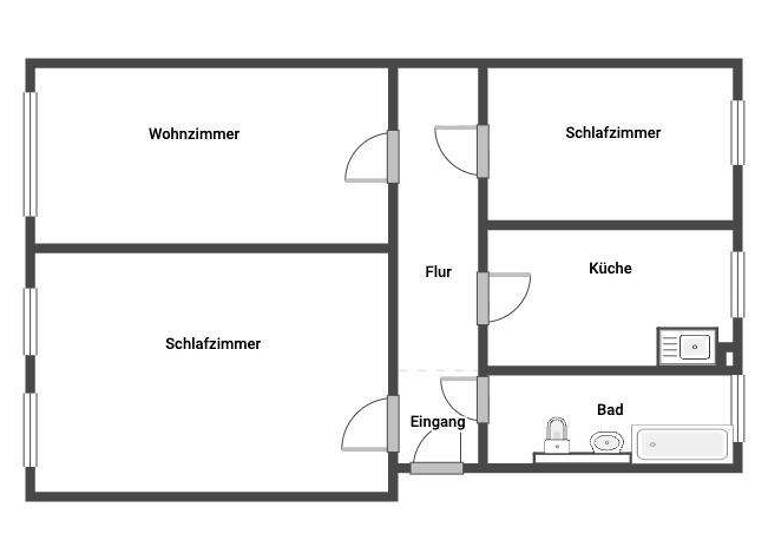 Wohnung zum Kauf 444.895 € 3 Zimmer 80,9 m² EG Jansastraße 7 Neukölln Berlin 12045