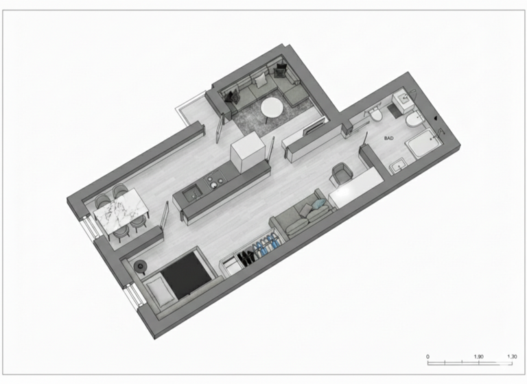 WG-Zimmer zur Miete 595 € 2 Zimmer 40 m² Geschoss EG/1 frei ab sofort Fützen Blumberg 78176