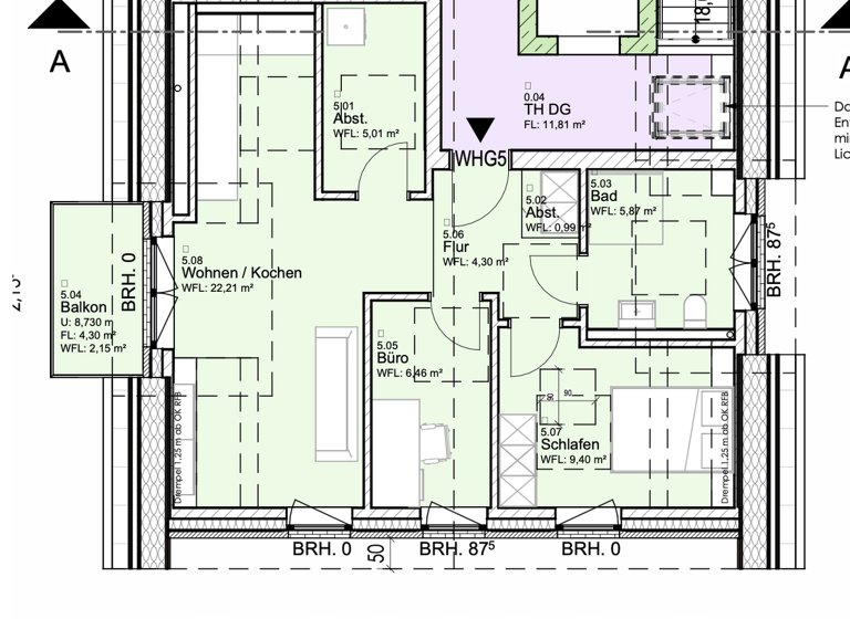 Wohnung zum Kauf 294.500 € 3 Zimmer 56,4 m² 2. Geschoss frei ab sofort Eversten Oldenburg 26131
