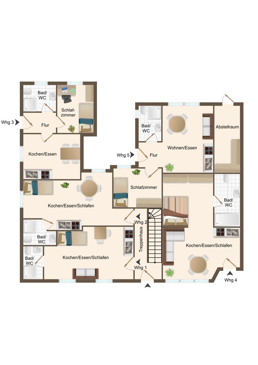 Mehrfamilienhaus zum Kauf 595.000 € 17 Zimmer 311,2 m²<br/>Wohnfläche 352 m²<br/>Grundstück Neustadt Meppen 49716