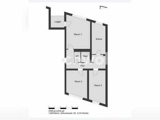 Wohnung zur Miete Tauschwohnung 1.000 € 3 Zimmer 86 m² 6. Geschoss Tegel Reinickendorf 13469