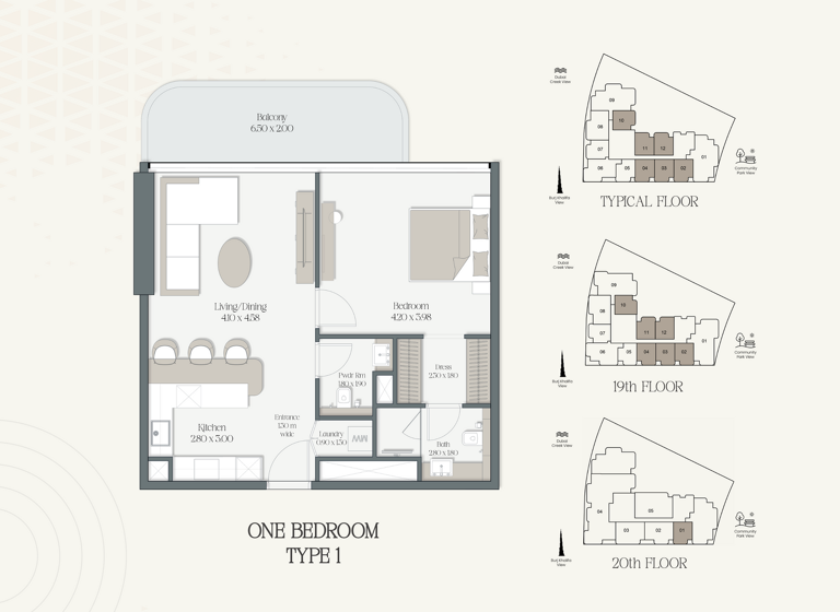Wohnung zum Kauf - Erstbezug provisionsfrei 438.368 € 2 Zimmer 77,7 m² Dubai