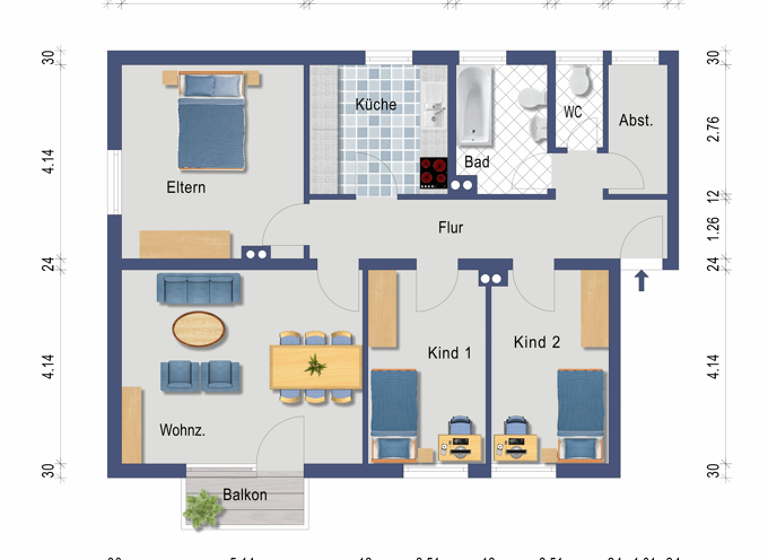 Wohnung zum Kauf 219.000 € 4 Zimmer 84 m² frei ab sofort Lauingen 89415