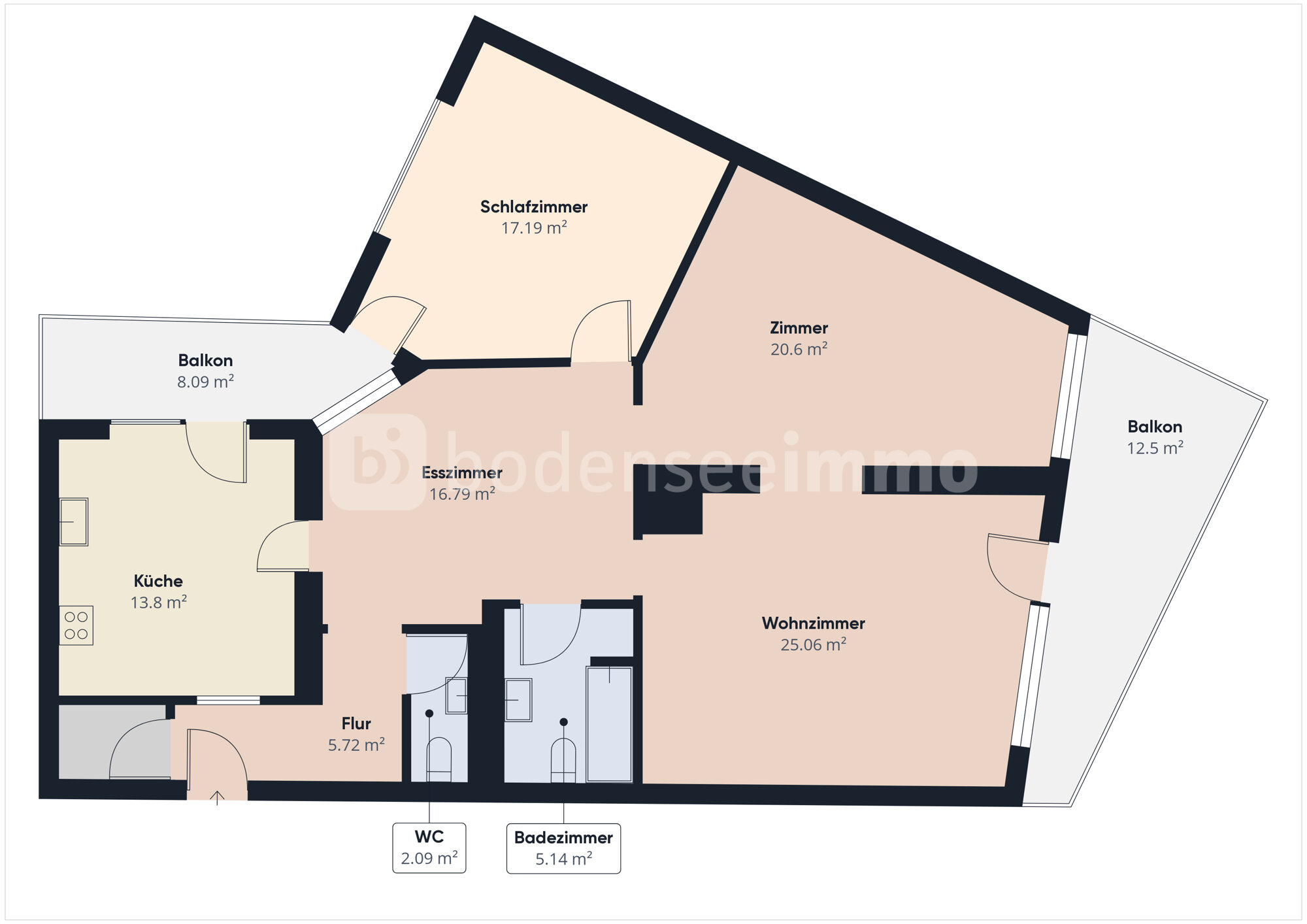 Penthouse zum Kauf 670.000 € 4 Zimmer 119 m²<br/>Wohnfläche 6.<br/>Geschoss Paradies Konstanz 78462