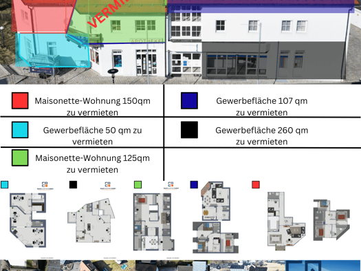 Verkaufsfläche zur Miete - Erstbezug provisionsfrei 260 m² Verkaufsfläche teilbar ab 50 m² Nagel 95697